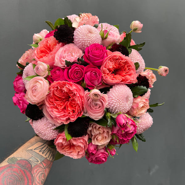 Perfectly Pink Domed Bouquet